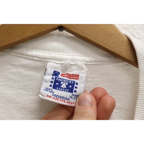 Vintage Stone Mountain Lake Sailboat Crop Top T Shirt XL - Picture 5 of 9